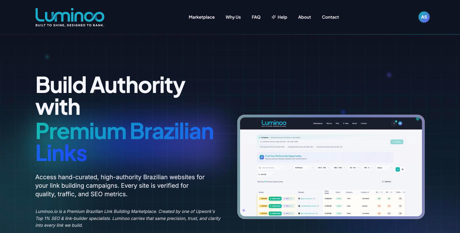 Luminoo — Premium Link Building Marketplace